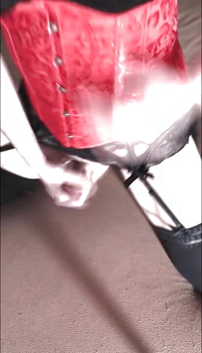 Horny Crossdresser playing herself
