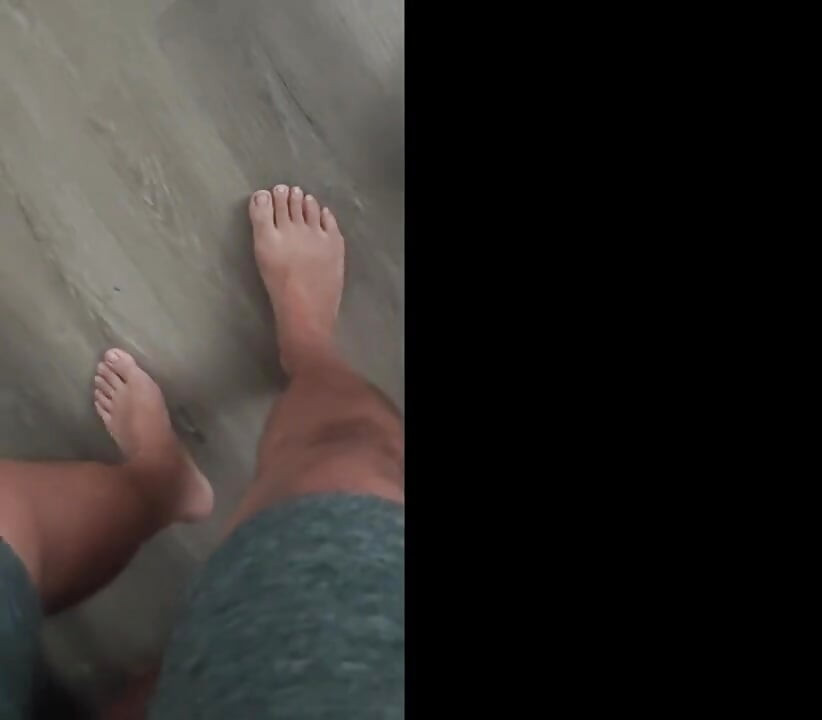 Barefoot POV Sweeping Floors W Music