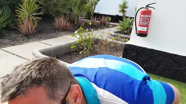 Gran Canaria - Caught by neighbor while sucking