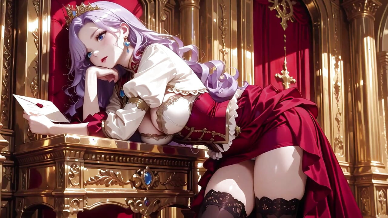 Lazy Coronation on the Golden Throne, Red & White Haute Couture is Insane!