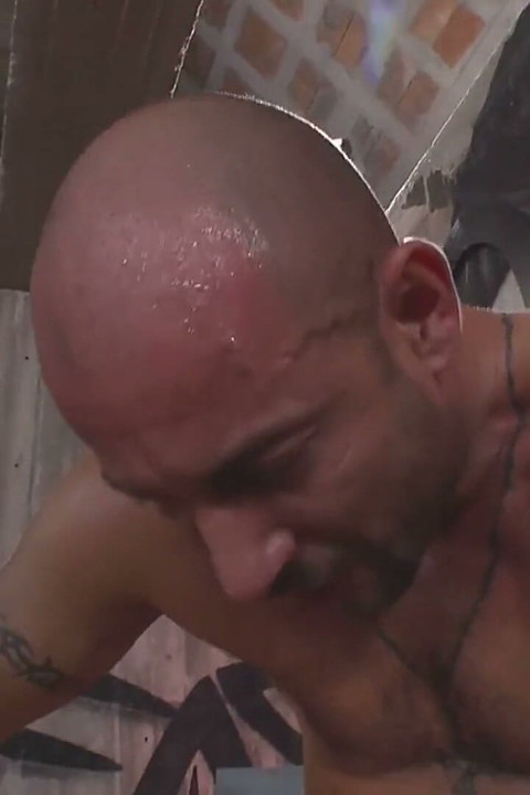 Two sexy babes get roughly slammed by a bunch of horny guys