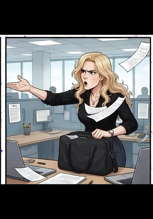 Spicy Cassandra has fun inside office
