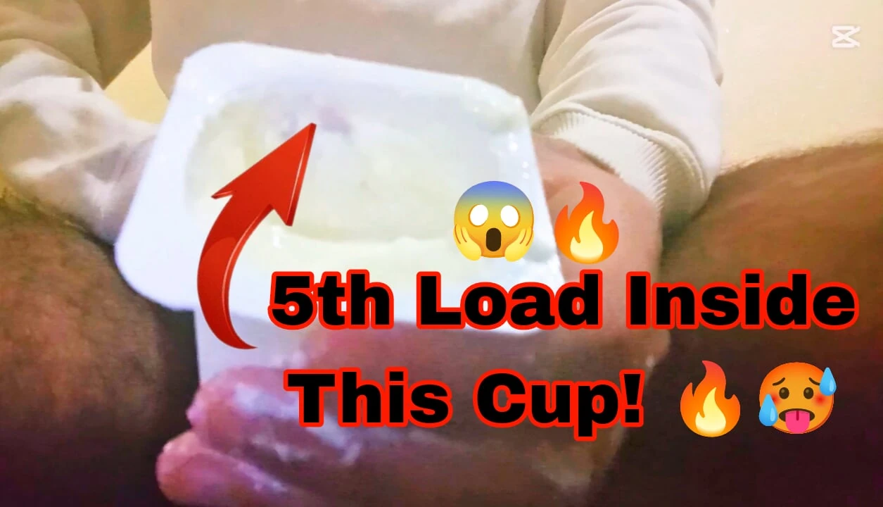 Rey de la crema marroquí - 5ª corrida en una taza 🍦💦 de yogur Danone | Árabe fetiche divertido 🔥 4k