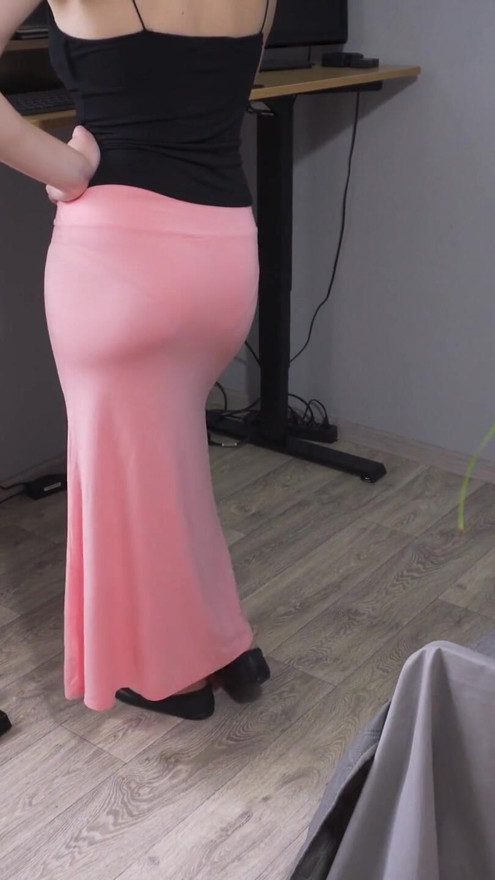 Watching Secretary With Panty Lines Ass In Office | Clip 1