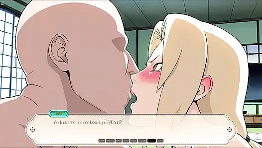 Seksi kazıklar - Naruto'nun tsunade'sinin yüzünü sütle dolduruyor