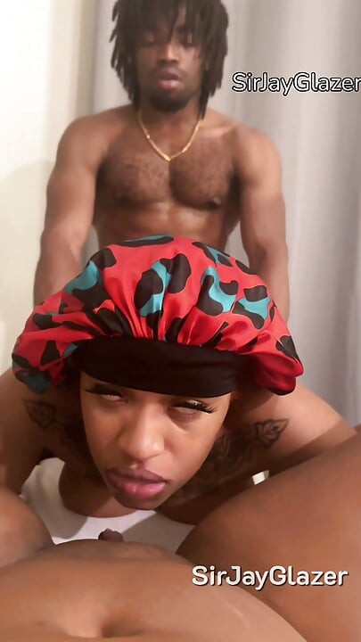 Black couple sharing a girlfriend