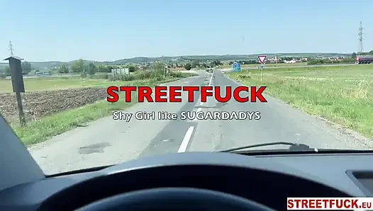 Streetfuck - Oxana Chic için baştan çıkarma otoyolunda yolculuk