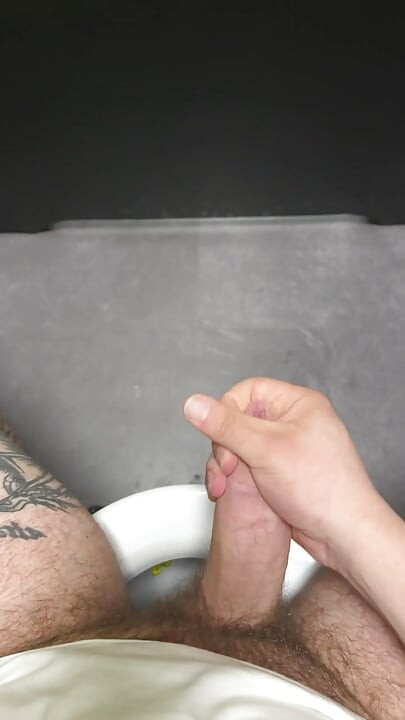 Jerking off in the toilet of a computer club