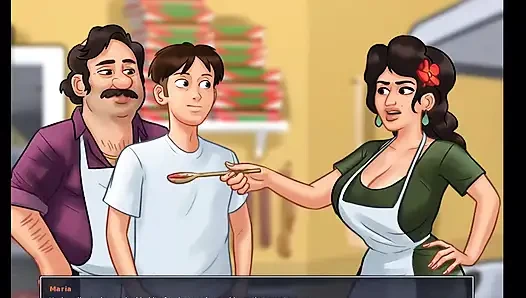 Yaz mevsimi efsanesi: pizzacıdan ateşli İtalyan orta yaşlı seksi kadın bölüm 55