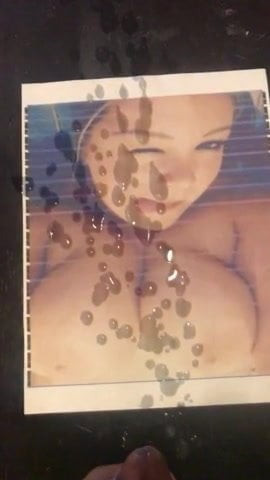 Bukkake my face and big tits
