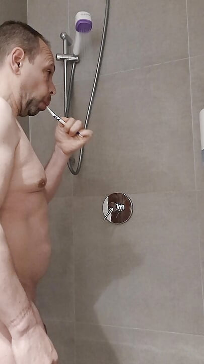 Shaving My Cock In The Shower
