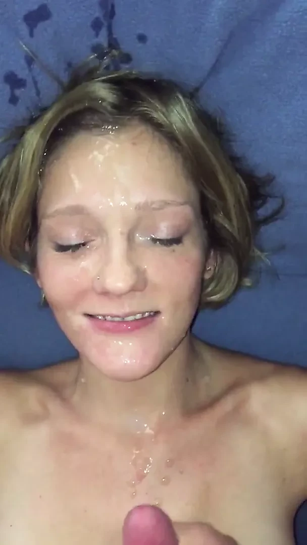 Blond girl gets facial