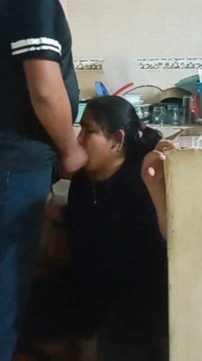 Fucked employee when washing dishes, almost discovered by my wife | Clip 1