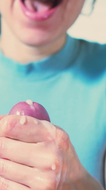 Captivating moment from "Edging handjob and huge cumshot"