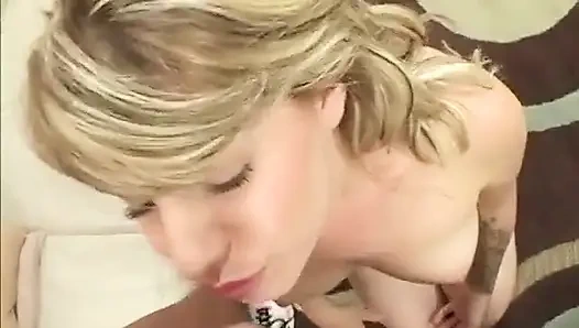 Hot Blonde Nympho with Big Ass Rides Dick and Gets a Facial