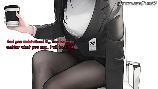 Rio from Blue Archive tests her new innovation on you (Feet and Pantyhose)