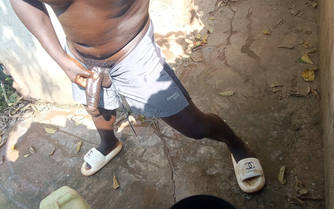 Sneaked; to Shower in My Neighbor's Outdoor Bathroom While I Become Horny