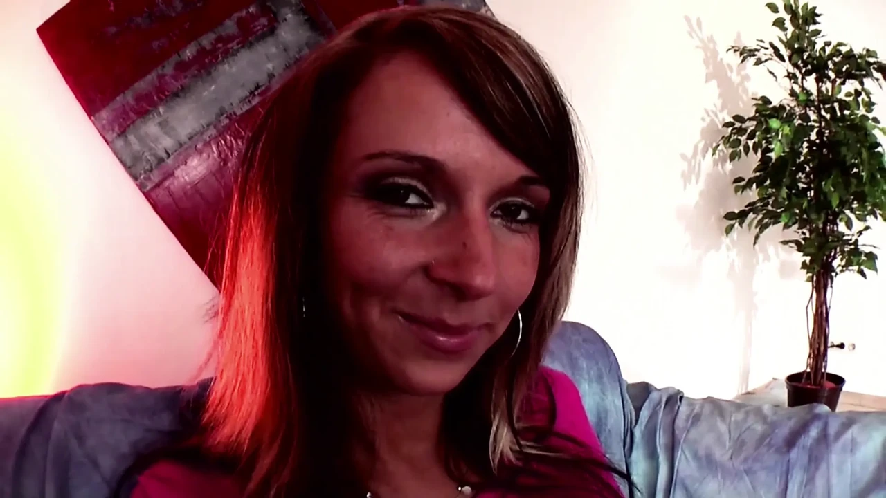 Lovely big boobs chick masturbating on the couch