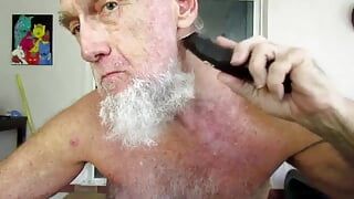 I Shave my Beard and misuse my Hole Before Cumming on the Shaven Hair