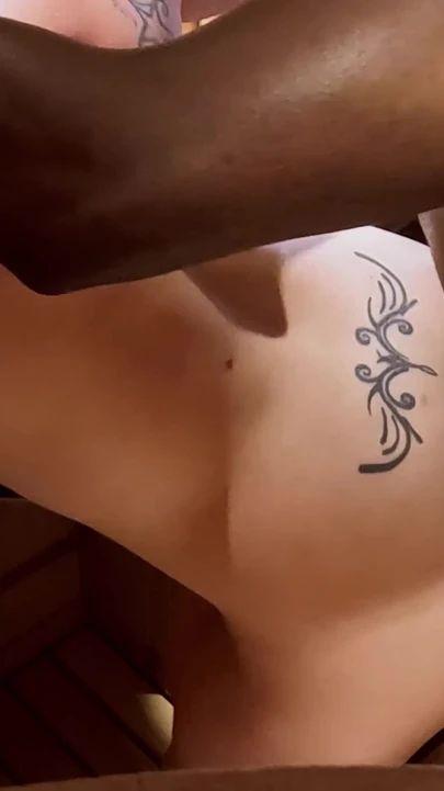 Must-share moment from "Black COCK FUCKS ME STRAIGHT IN A SAUNA - RISKY SEX"