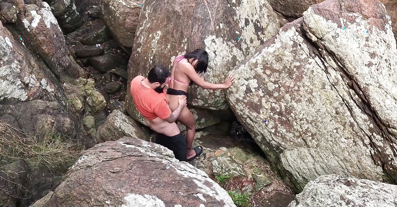 Fucking the Doll's Ass on the Beach with My Wife