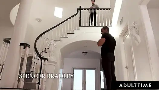 ADULT TIME - Spencer Bradley Shocked When Hubby's Hung Friend Climbs In Bed For Surprise Swap Fuck