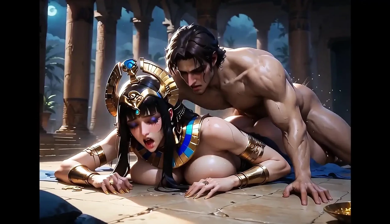 Cleopatra 动漫被 Sphynx God Ai 性交