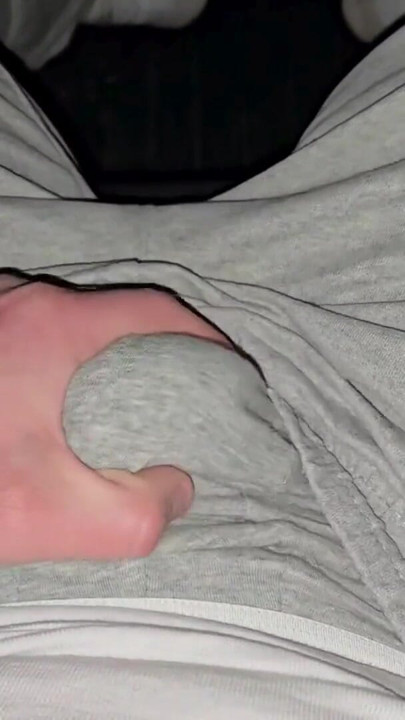 German boy with precum in gray CK jerks off in the car until fat cumshot - PhantomGentX | Clip 1