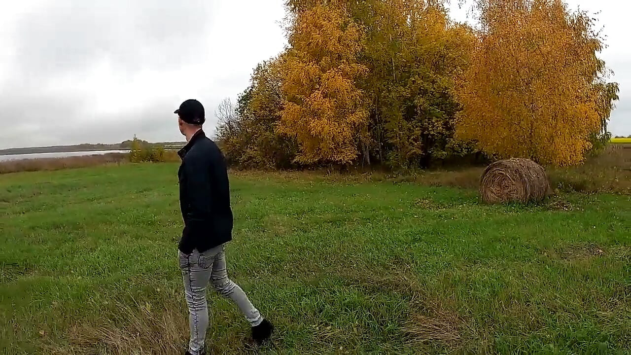 Jerking off a Big Cock Outdoors