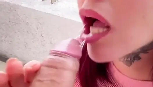 Hot homemade sex on apartment balcony