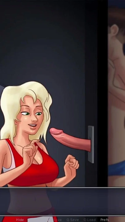 My stepsister Cassie blows me from a glory hole in Summertime Saga xxx | Clip 1