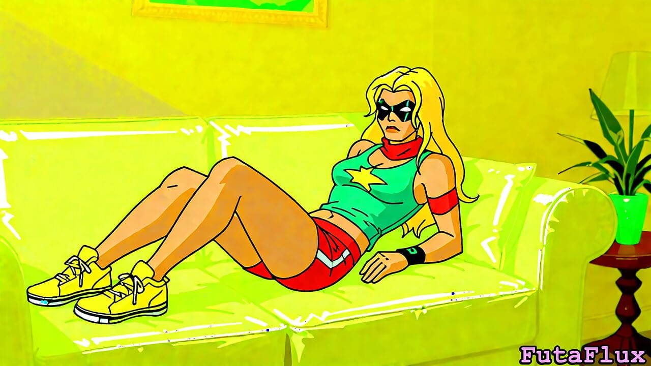 Futanari Carol Danvers - Masturbating, Cumshots, Selfsucking and more!