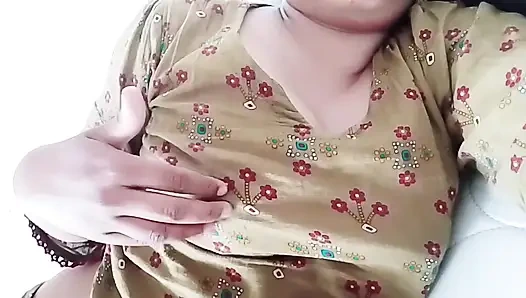 Beautiful wife showing her boobs and she need big long cock