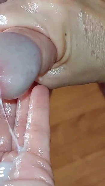 Must-see moment from "Shooting Thick Creamy Ropes of Nut Hanging off his Dick. Slow-Motion Cum Compilation (Milking-time)"