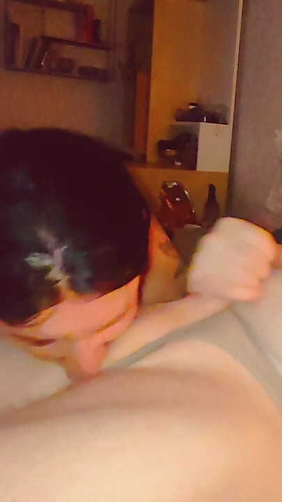 Facefuck with cum in mouth