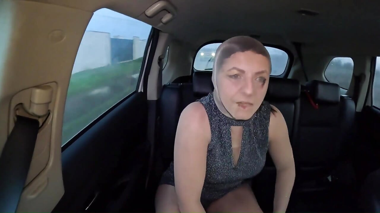 Risky Trip in Full Pantyhose Encasement Nylon Doll in the Car Ep. 336