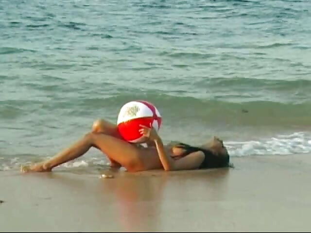 Beautiful girls beach volleyball