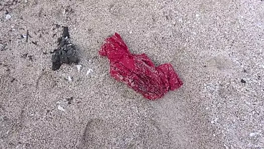 red dress 1 kicked at the beach