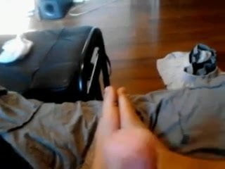 guy cum on own feet