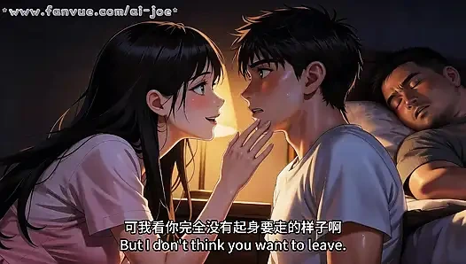 Di depan abang tiriku, kakak iparku benar-benar melakukan hal seperti itu padaku. Ini terlalu mengasyikkan. AI-g