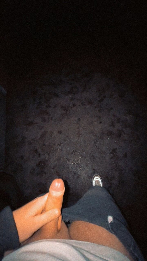 Out of horniness in the cold jerked off my hard cock and cummed.