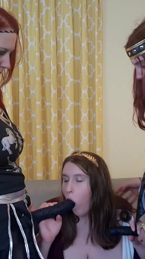 Ancient Roman Three Black Cock Oral Party | Clip 1