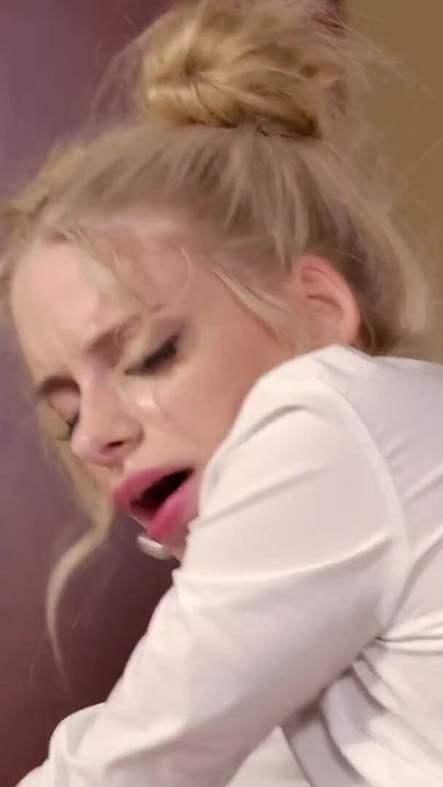 Emotional moment from "DADDY4K. Naughty blonde is showing her big sex experience at the job interview"