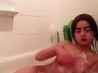 emo russian chick bath time