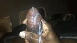 Stroking a nut out of my Big Black Cock