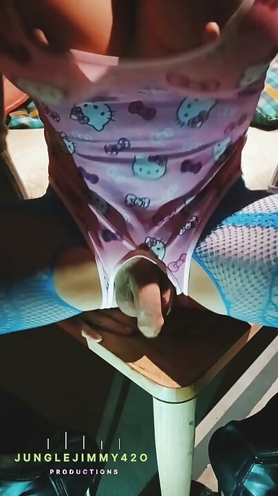 Hello Kitty hard anal dildo
