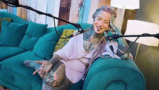 I talk about A - authentic - ASMR - Podcast - Talking - tattoo girl model goth punk dreadlocks