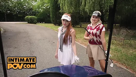 Aksi nakal megan murkovski dan jessie ames di golf day
