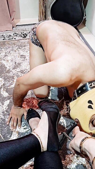 Part 7 Pathetic Slave Foot Kissing & Shoe Licking Humiliation Training