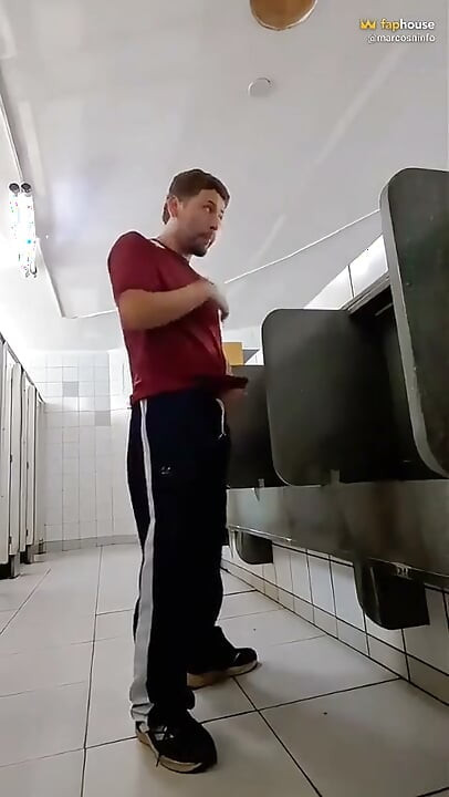 I Showed Myself off in the Public Restroom and Managed to Milk a Horny Delivery Guy on the Sly.